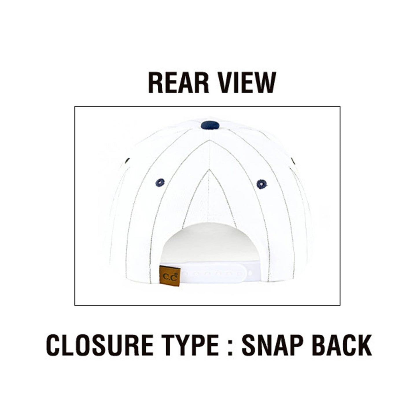 C.C GRAND SLAM Letter Stripe Two Tone Trucker Cap