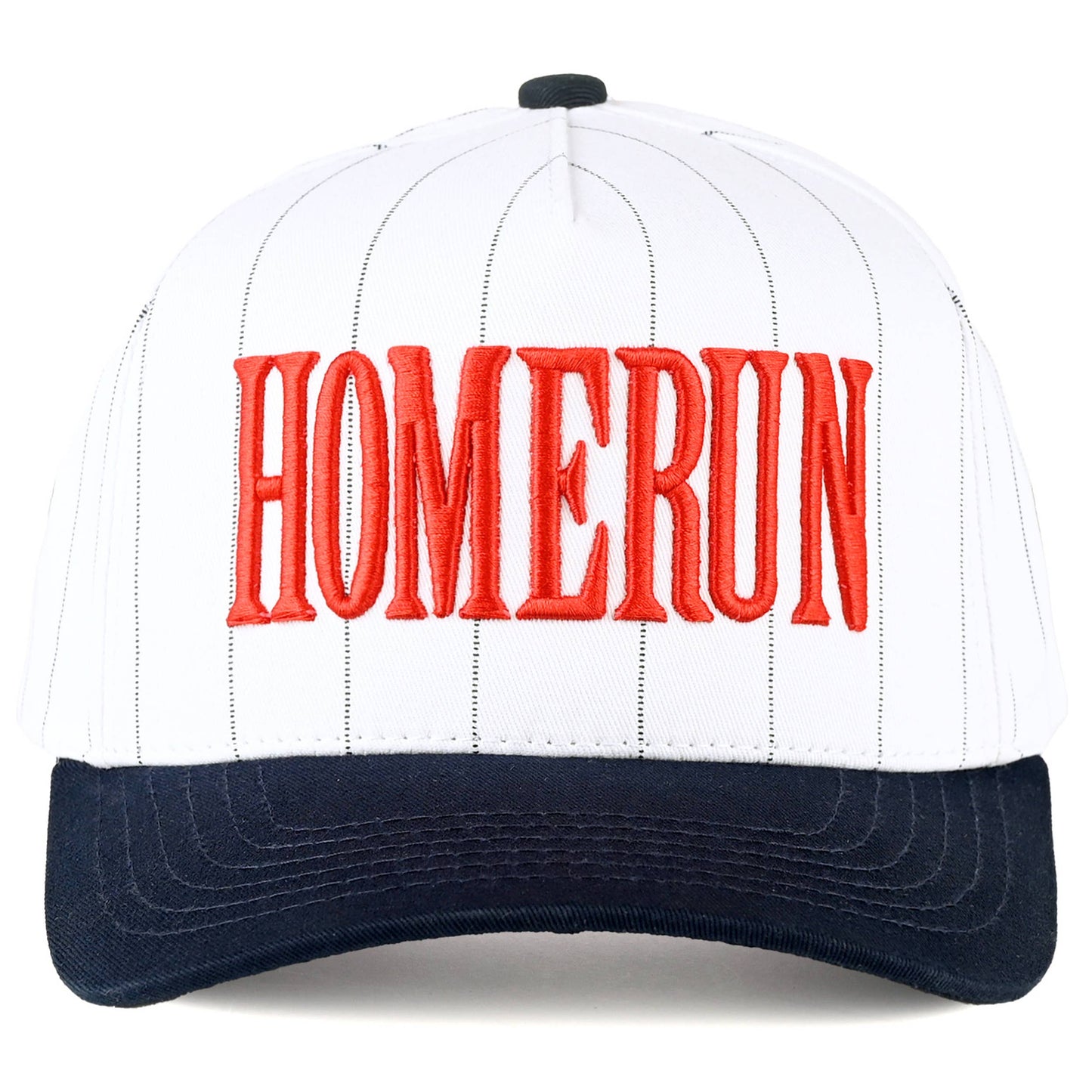 C.C HOME RUN Letter Stripe Two Tone Trucker Cap