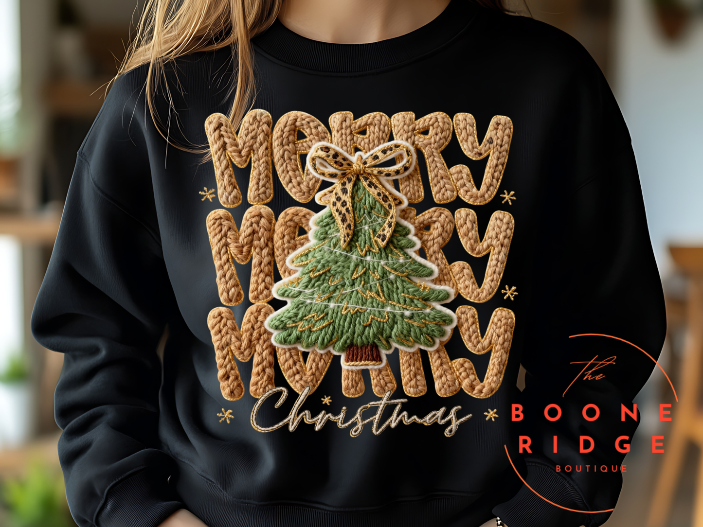 Faux Yarn Merry Christmas