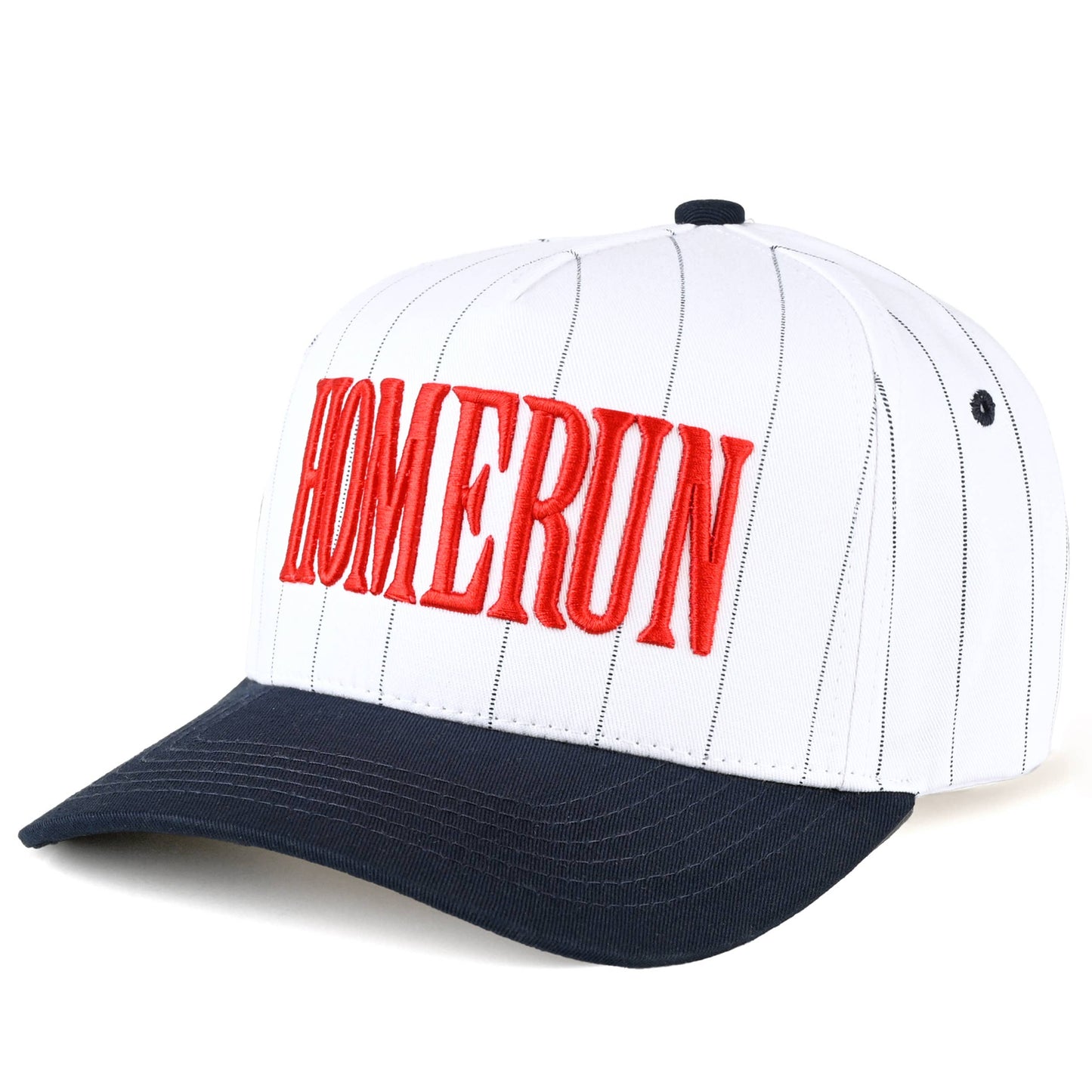 C.C HOME RUN Letter Stripe Two Tone Trucker Cap