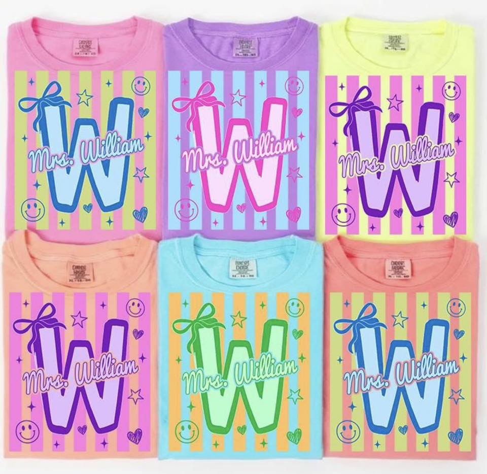 Striped Teacher Name