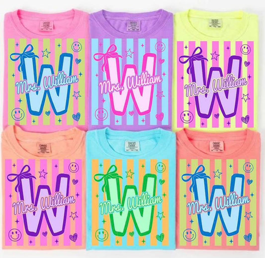 Striped Teacher Name