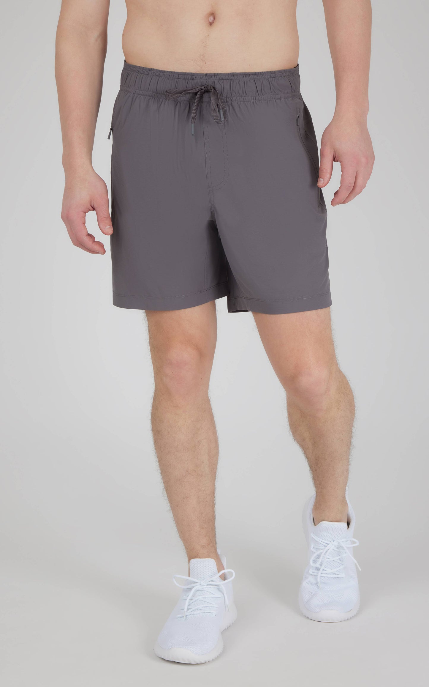 Men's 7 inches Stretch Tech Shorts with Front Zipper Pockets